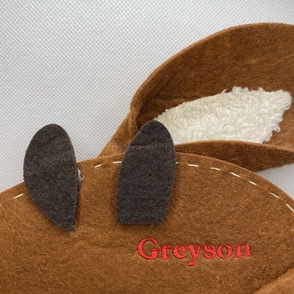 Pottery Barn Kids Rudolph the Red Nosed Reindeer Chair Backer Felt Greyson - Picture 9 of 12